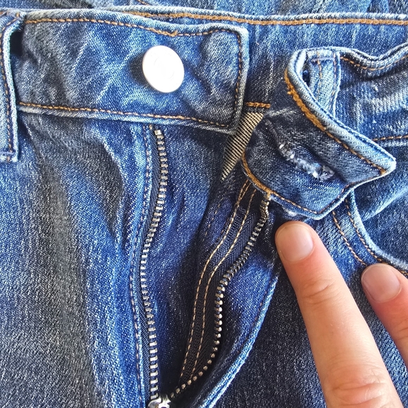 Quince Bella Stretch Relaxed Straight Jeans Atlanic Blue Women's 26X31 - Picture 9 of 10